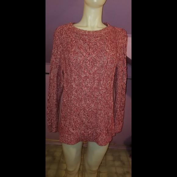 J. Jill Sweaters - J. Jill Sweater Chunky Red Cable knit large petite